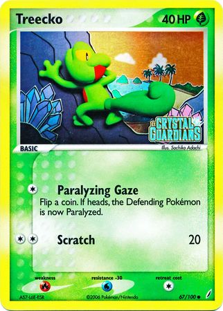 Treecko (67/100) (Stamped) [EX: Crystal Guardians] | Gear Gaming Bentonville