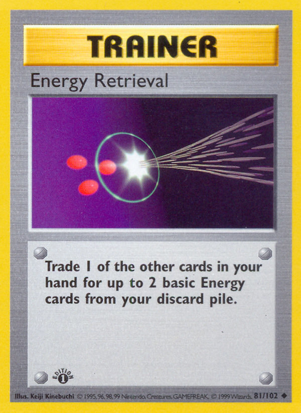 Energy Retrieval (81/102) (Shadowless) [Base Set 1st Edition] | Gear Gaming Bentonville