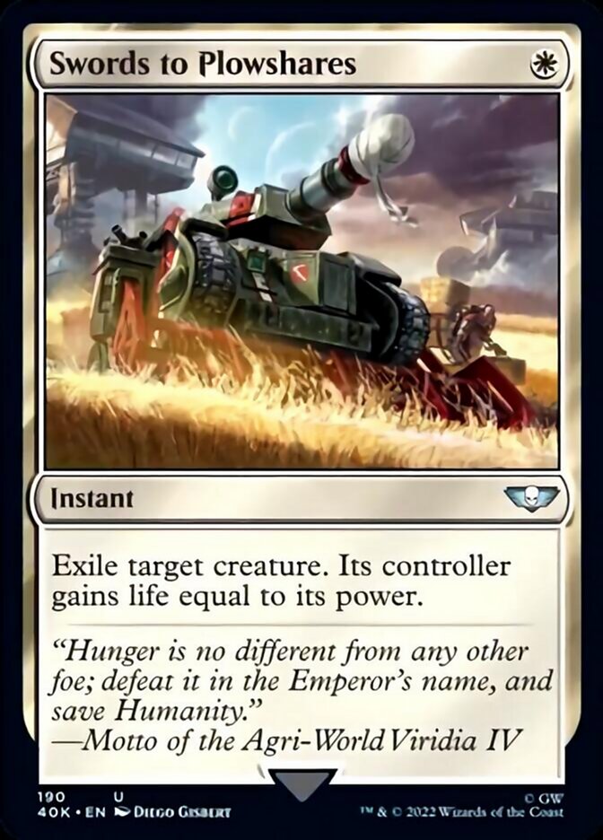 Swords to Plowshares (Surge Foil) [Universes Beyond: Warhammer 40,000] | Gear Gaming Bentonville