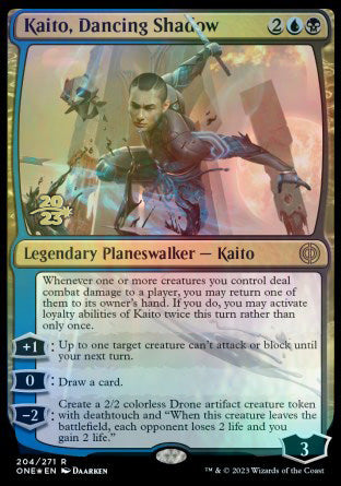 Kaito, Dancing Shadow [Phyrexia: All Will Be One Prerelease Promos] | Gear Gaming Bentonville