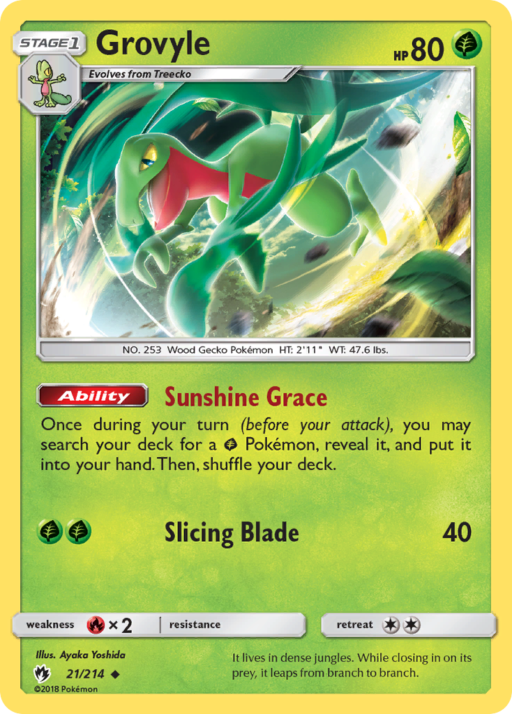 Grovyle (21/214) [Sun & Moon: Lost Thunder] | Gear Gaming Bentonville