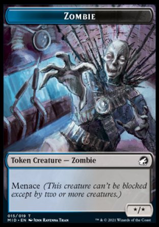 Zombie Token (015) [Innistrad: Midnight Hunt Tokens] | Gear Gaming Bentonville