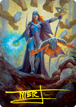 Kasmina, Enigma Sage Art Card (Gold-Stamped Signature) [Strixhaven: School of Mages Art Series] | Gear Gaming Bentonville