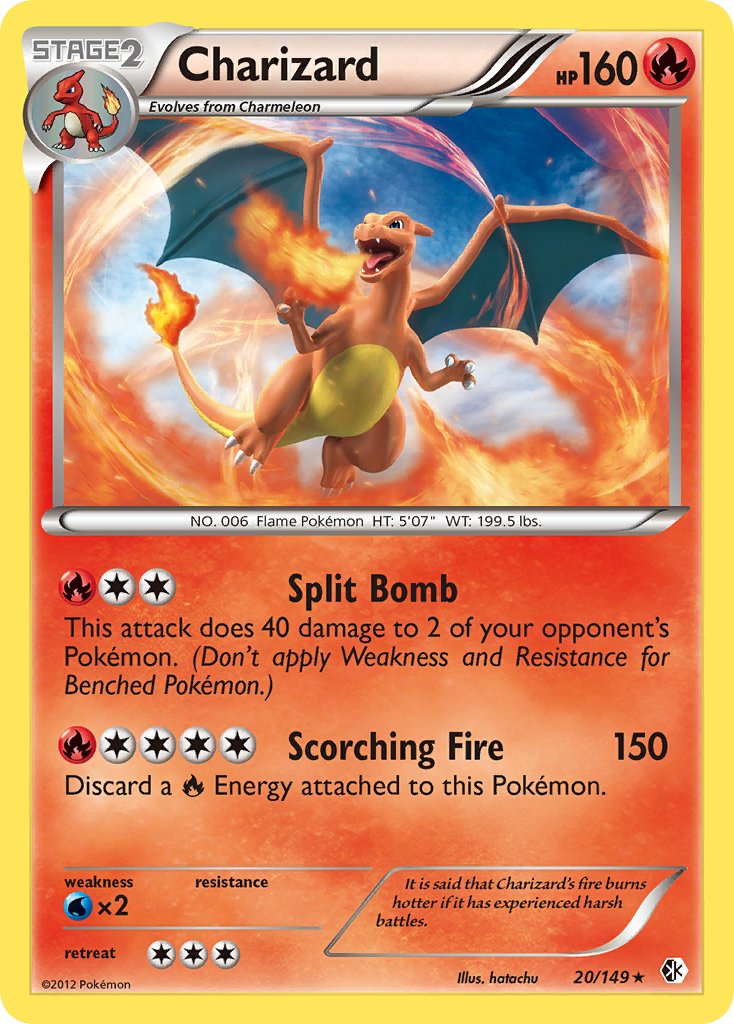 Charizard (20/149) (Cosmos Holo) (Blister Exclusive) [Black & White: Boundaries Crossed] | Gear Gaming Bentonville