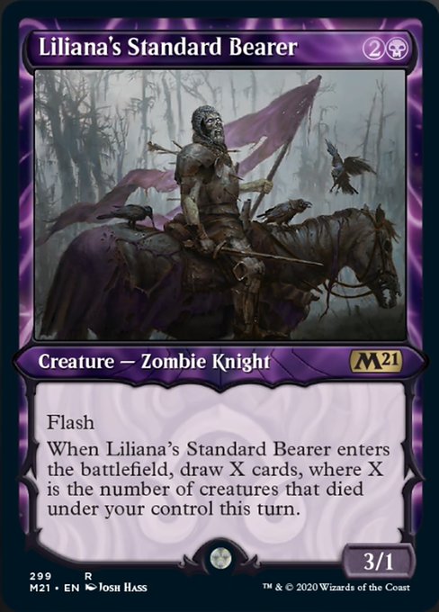 Liliana's Standard Bearer (Showcase) [Core Set 2021] | Gear Gaming Bentonville