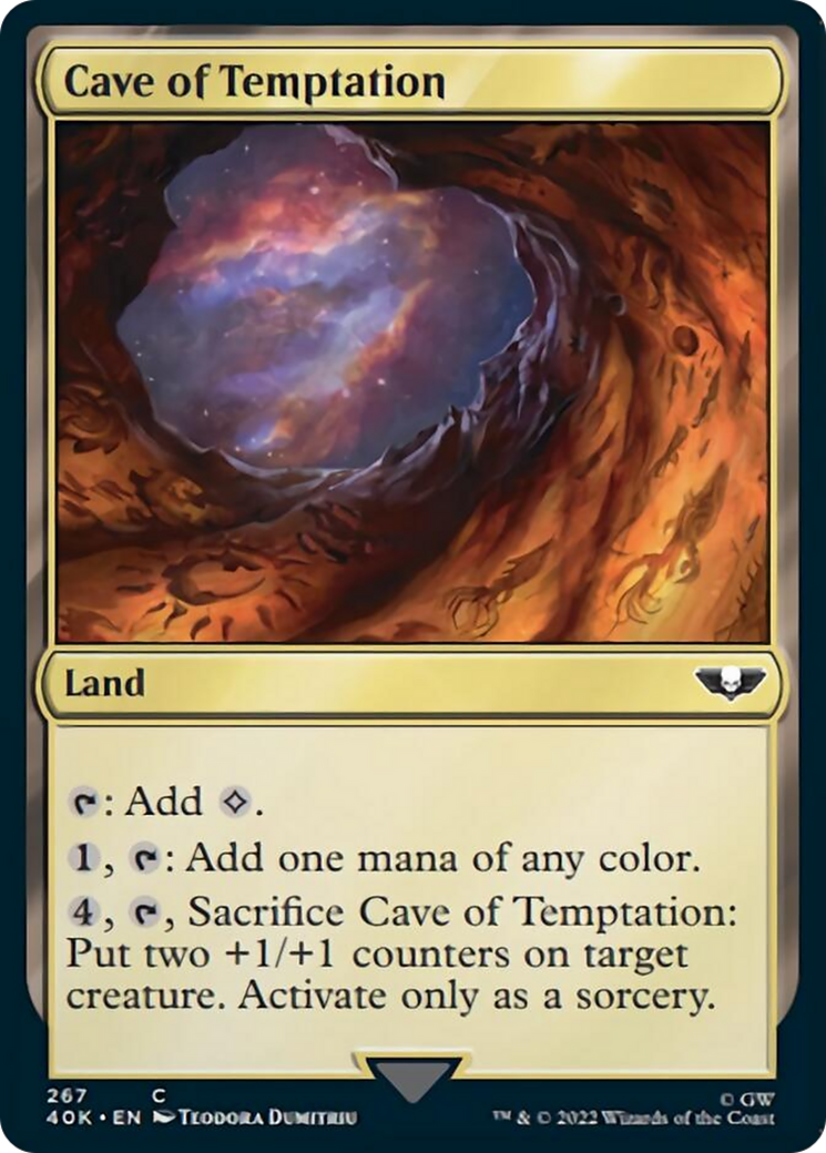 Cave of Temptation (Surge Foil) [Universes Beyond: Warhammer 40,000] | Gear Gaming Bentonville