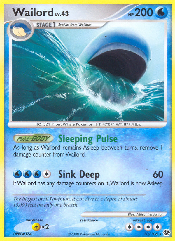 Wailord (30/106) [Diamond & Pearl: Great Encounters] | Gear Gaming Bentonville