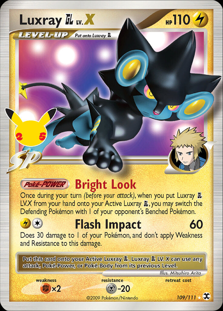 Luxray GL LV.X (109/111) [Celebrations: 25th Anniversary - Classic Collection] | Gear Gaming Bentonville