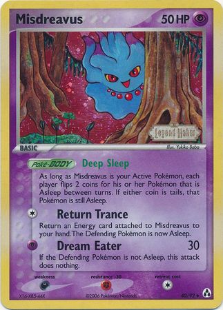 Misdreavus (40/92) (Stamped) [EX: Legend Maker] | Gear Gaming Bentonville