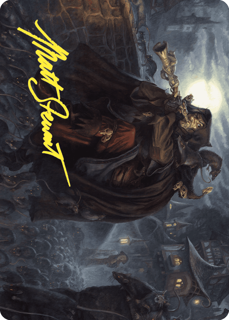 Totentanz, Swarm Piper Art Card (Gold-Stamped Signature) [Wilds of Eldraine Art Series] | Gear Gaming Bentonville