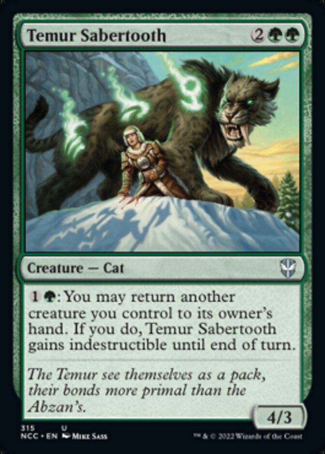 Temur Sabertooth [Streets of New Capenna Commander] | Gear Gaming Bentonville