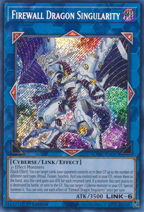 Firewall Dragon Singularity [CYAC-EN047] Secret Rare | Gear Gaming Bentonville