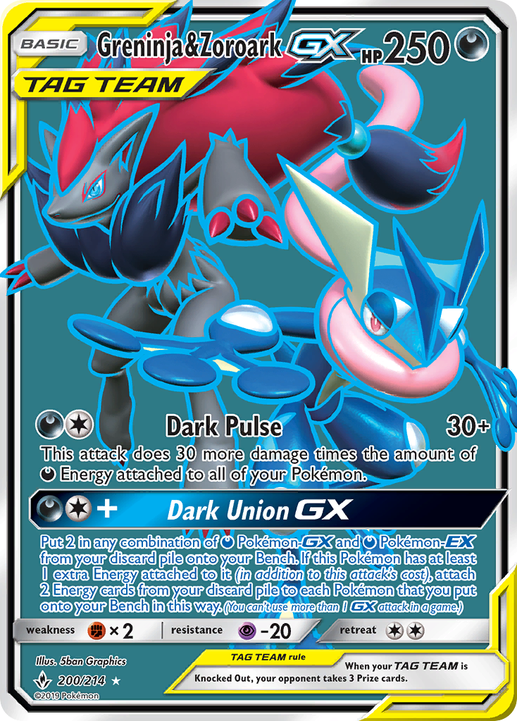 Greninja & Zoroark GX (200/214) [Sun & Moon: Unbroken Bonds] | Gear Gaming Bentonville