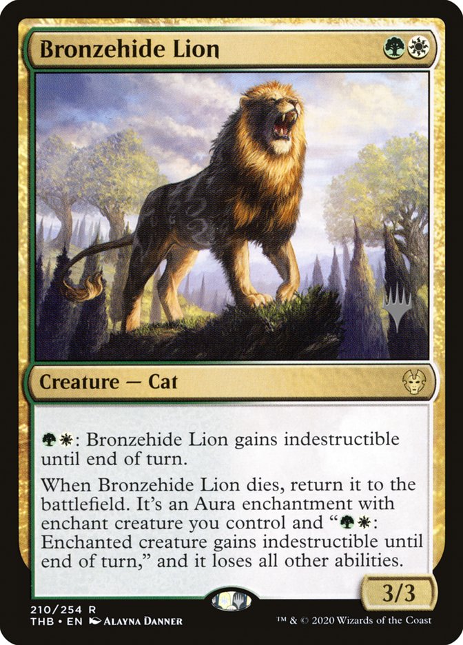 Bronzehide Lion (Promo Pack) [Theros Beyond Death Promos] | Gear Gaming Bentonville