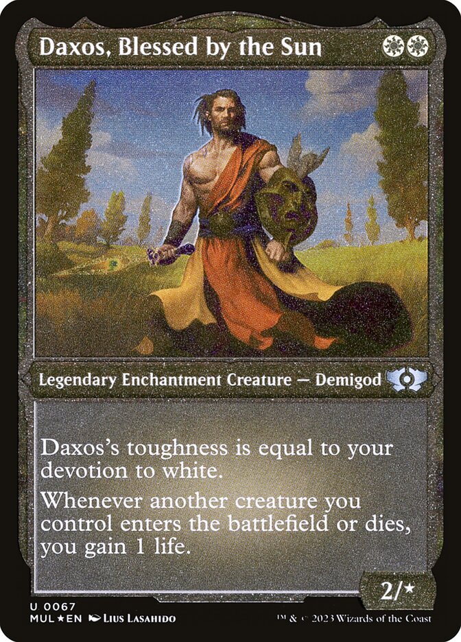 Daxos, Blessed by the Sun (Foil Etched) [Multiverse Legends] | Gear Gaming Bentonville