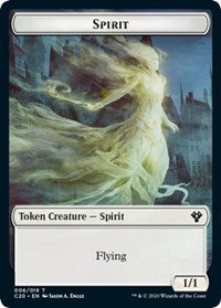 Spirit // Treasure Double-sided Token [Commander 2020 Tokens] | Gear Gaming Bentonville