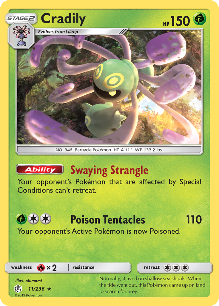 Cradily (11/236) [Sun & Moon: Cosmic Eclipse] | Gear Gaming Bentonville