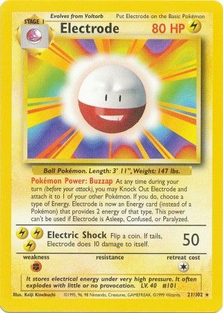 Electrode (21/102) [Base Set Unlimited] | Gear Gaming Bentonville