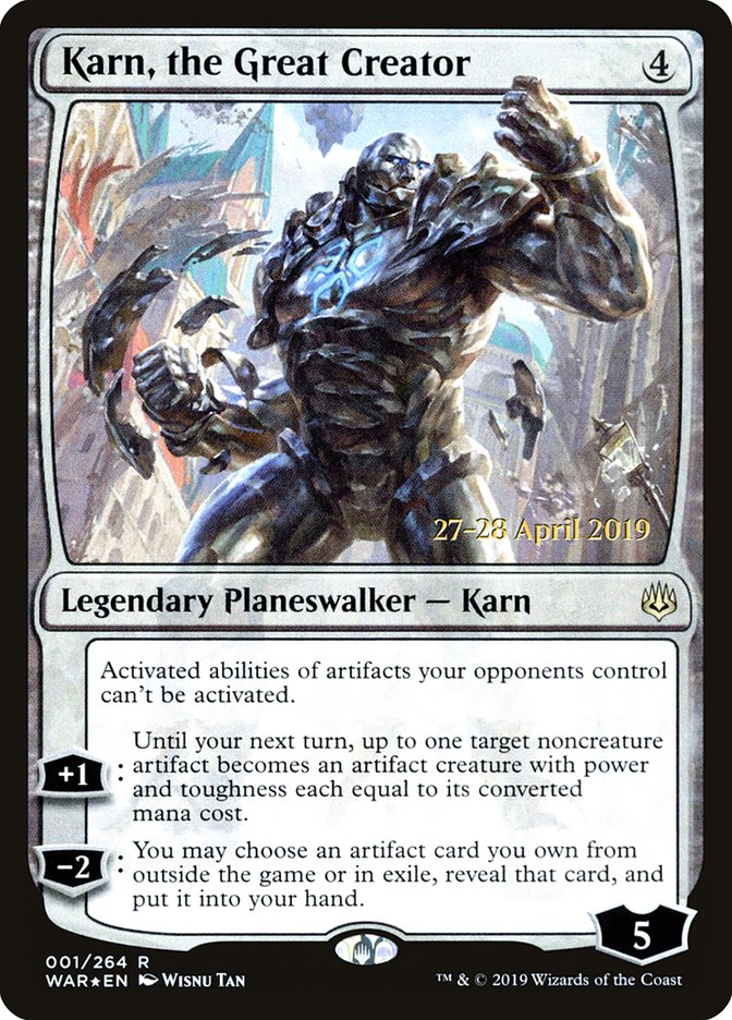 Karn, the Great Creator  [War of the Spark Prerelease Promos] | Gear Gaming Bentonville