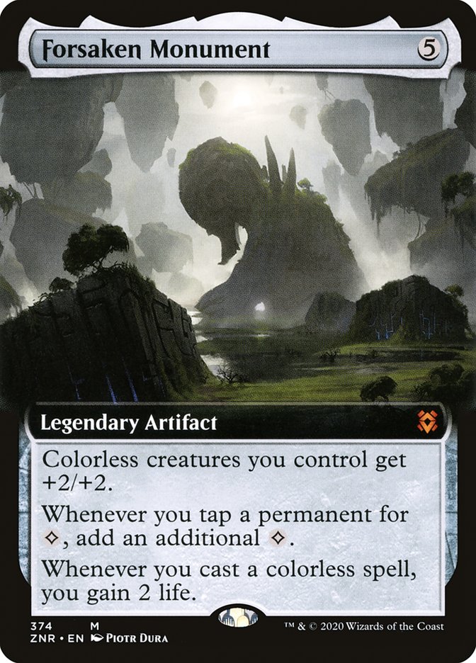 Forsaken Monument (Extended Art) [Zendikar Rising] | Gear Gaming Bentonville