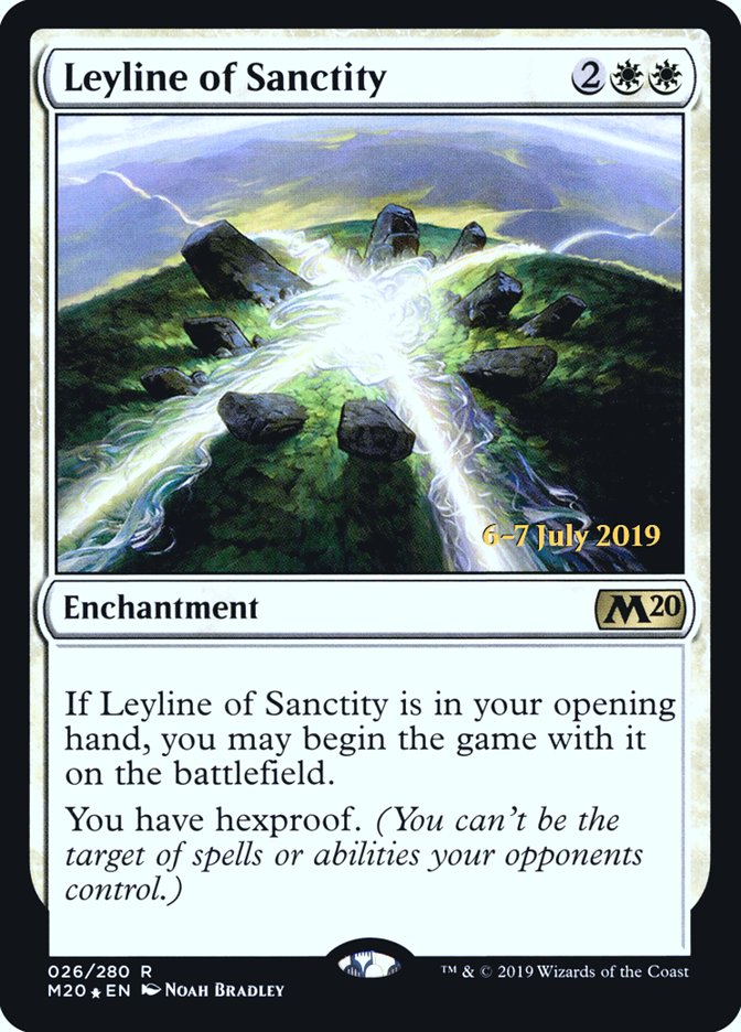 Leyline of Sanctity  [Core Set 2020 Prerelease Promos] | Gear Gaming Bentonville