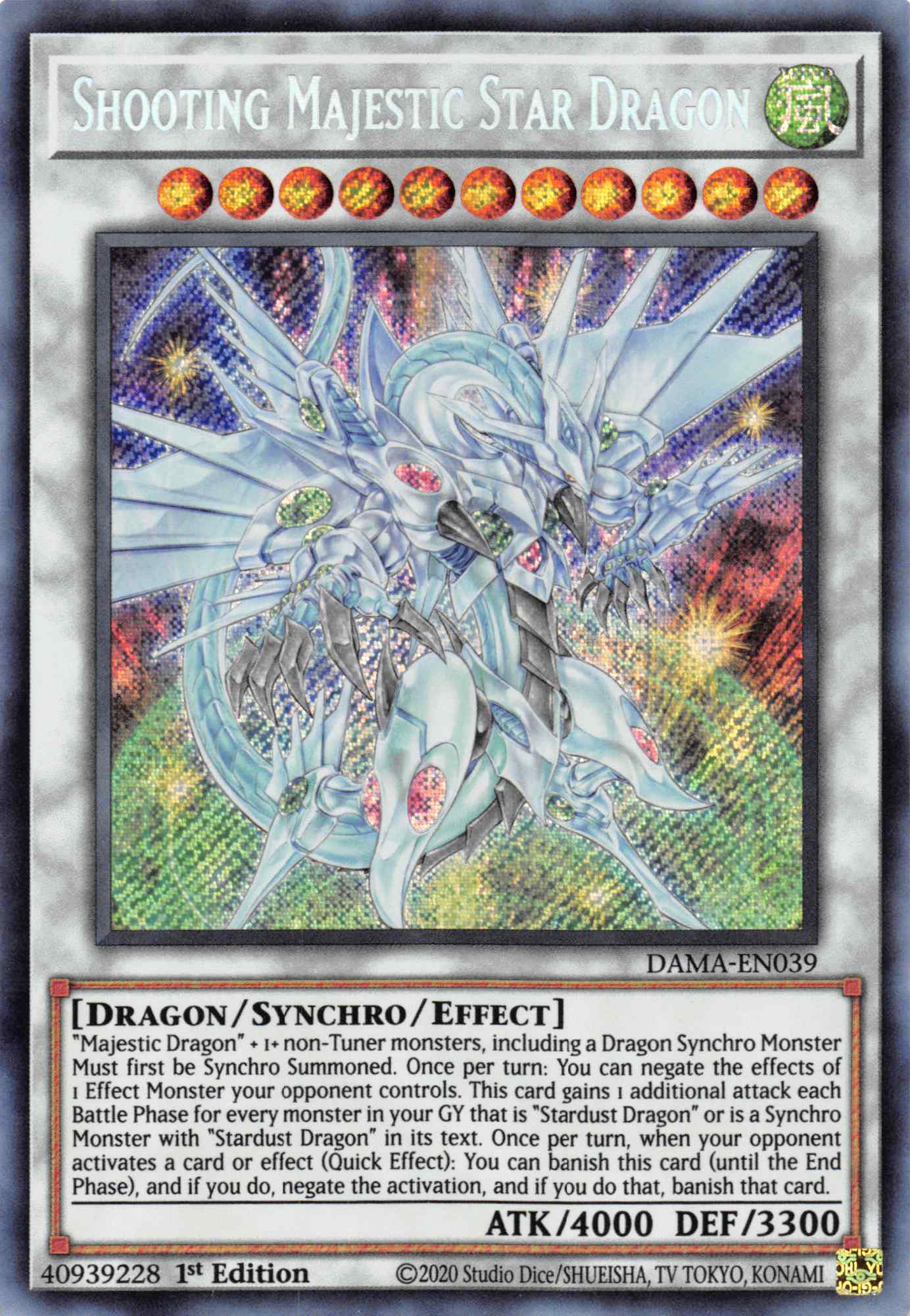 Shooting Majestic Star Dragon [DAMA-EN039] Secret Rare | Gear Gaming Bentonville