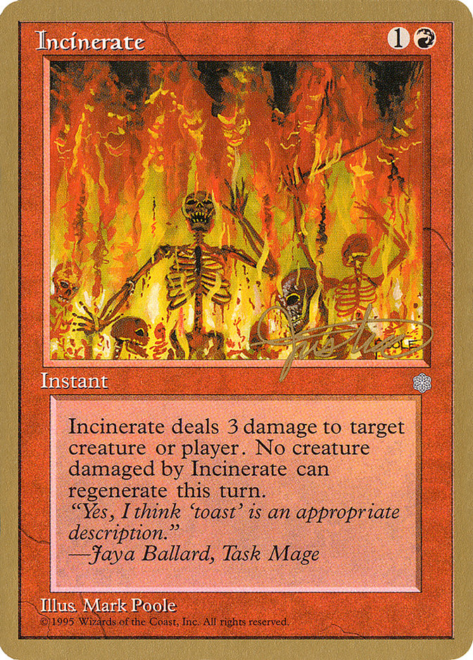 Incinerate (Mark Justice) [Pro Tour Collector Set] | Gear Gaming Bentonville
