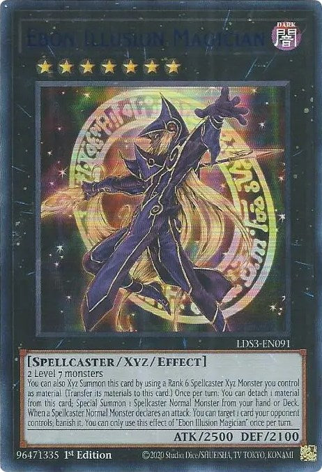 Ebon Illusion Magician (Blue) [LDS3-EN091] Ultra Rare | Gear Gaming Bentonville