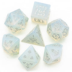 Natural Opalite Gemstone Dice Set | Gear Gaming Bentonville