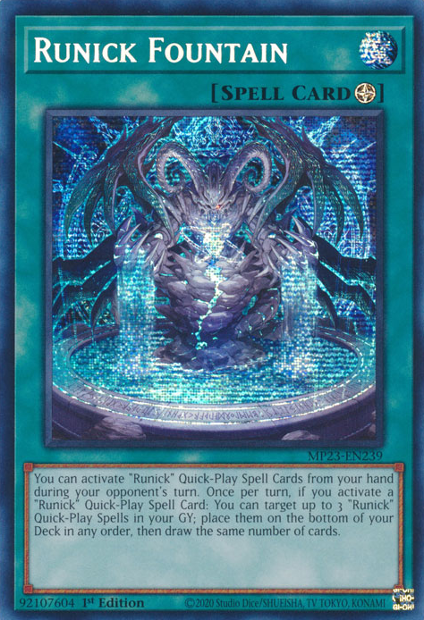 Runick Fountain [MP23-EN239] Prismatic Secret Rare | Gear Gaming Bentonville