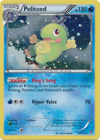 Politoed (18/111) (Cosmos Holo) [XY: Furious Fists] | Gear Gaming Bentonville