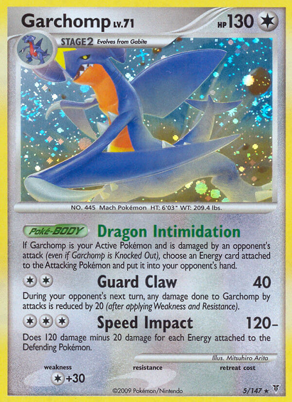 Garchomp (5/147) (Cracked Ice Holo) (Theme Deck Exclusive) [Platinum: Supreme Victors] | Gear Gaming Bentonville