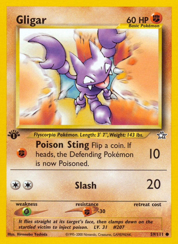 Gligar (59/111) [Neo Genesis 1st Edition] | Gear Gaming Bentonville