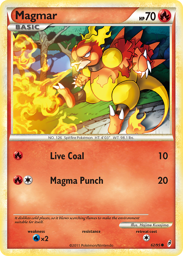 Magmar (62/95) [HeartGold & SoulSilver: Call of Legends] | Gear Gaming Bentonville