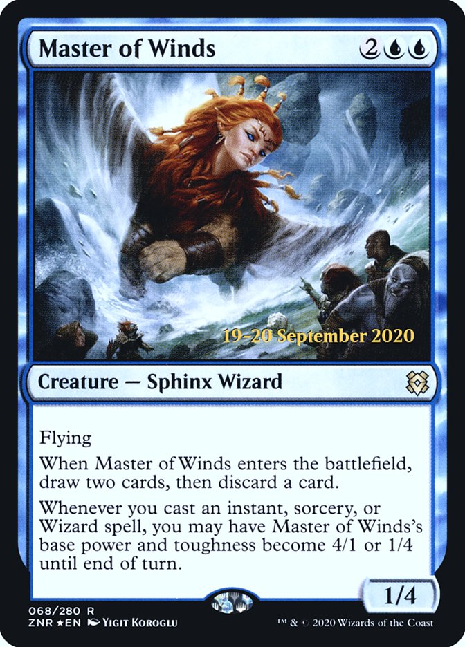 Master of Winds  [Zendikar Rising Prerelease Promos] | Gear Gaming Bentonville