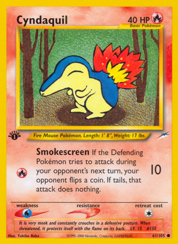 Cyndaquil (61/105) [Neo Destiny 1st Edition] | Gear Gaming Bentonville