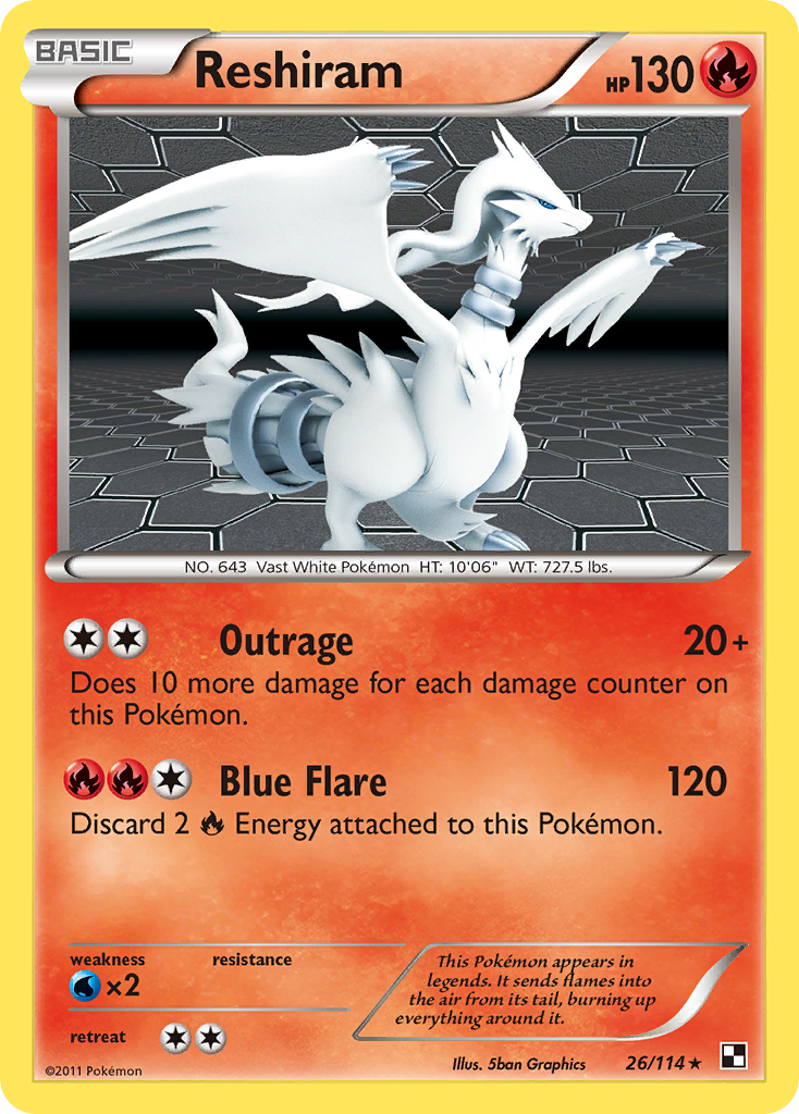 Reshiram (26/114) [Black & White: Base Set] | Gear Gaming Bentonville