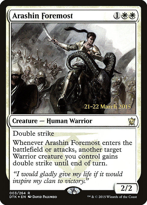 Arashin Foremost [Prerelease Cards] | Gear Gaming Bentonville