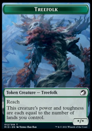 Treefolk Token [Innistrad: Midnight Hunt Tokens] | Gear Gaming Bentonville