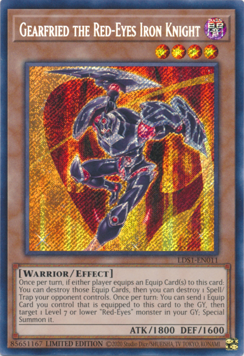 Gearfried the Red-Eyes Iron Knight [LDS1-EN011] Secret Rare | Gear Gaming Bentonville