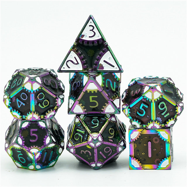 Udixi Steampunk Colorful Metal Dice Set | Gear Gaming Bentonville