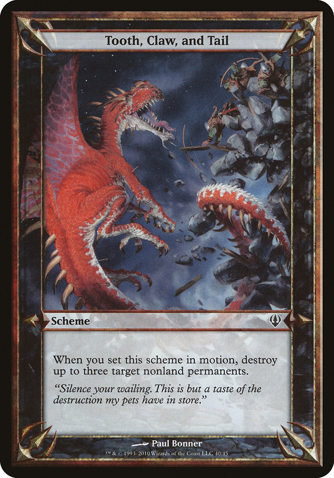 Tooth, Claw, and Tail (Archenemy) [Oversize Cards] | Gear Gaming Bentonville