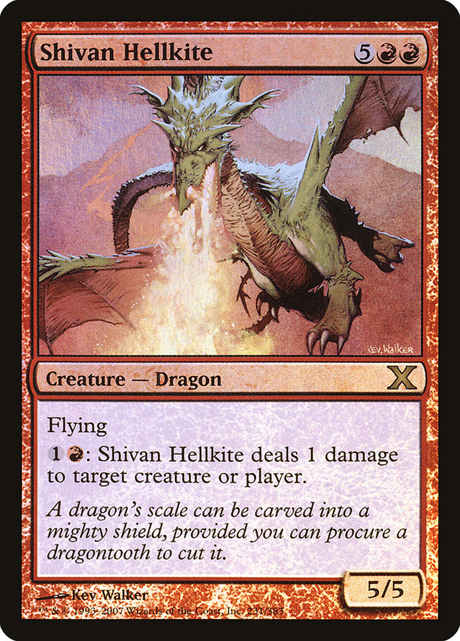 Shivan Hellkite (Premium Foil) [Tenth Edition] | Gear Gaming Bentonville