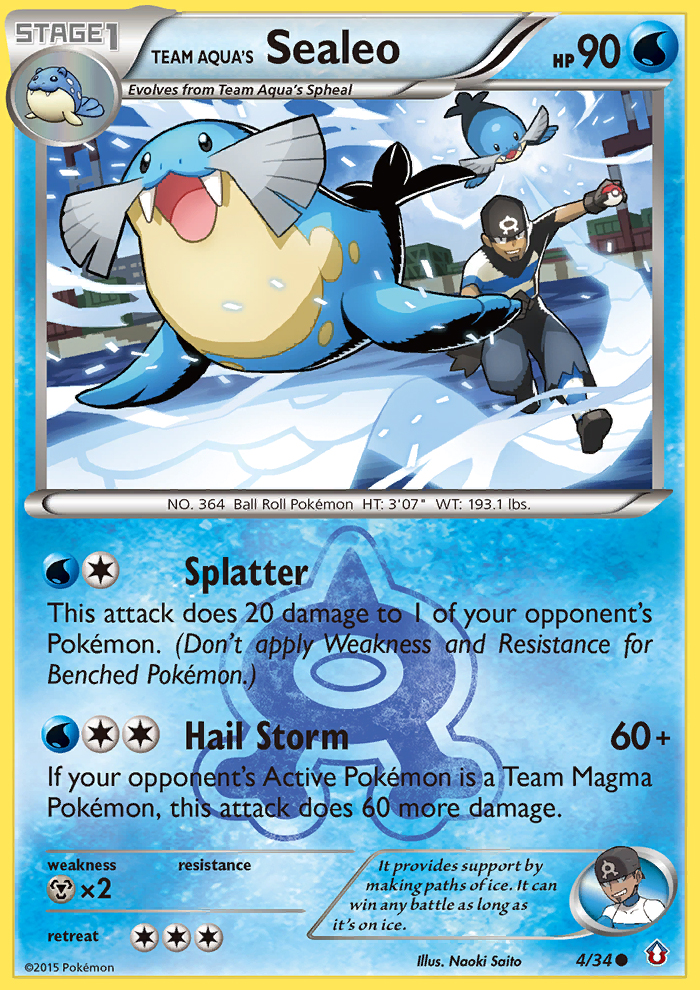 Team Aqua's Sealeo (4/34) [XY: Double Crisis] | Gear Gaming Bentonville