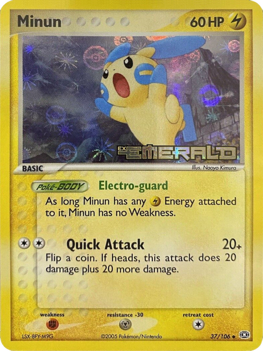 Minun (37/106) (Stamped) [EX: Emerald] | Gear Gaming Bentonville