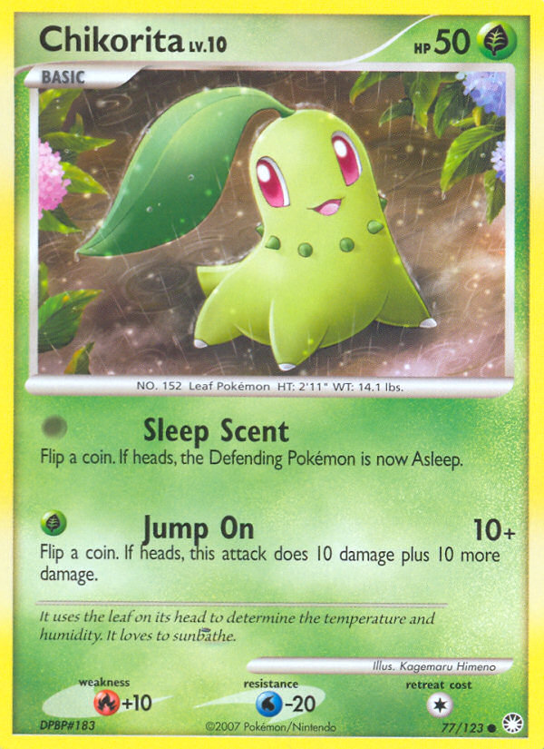 Chikorita (77/123) [Diamond & Pearl: Mysterious Treasures] | Gear Gaming Bentonville