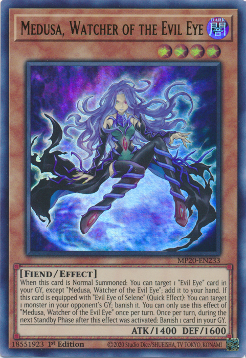 Medusa, Watcher of the Evil Eye [MP20-EN233] Ultra Rare | Gear Gaming Bentonville