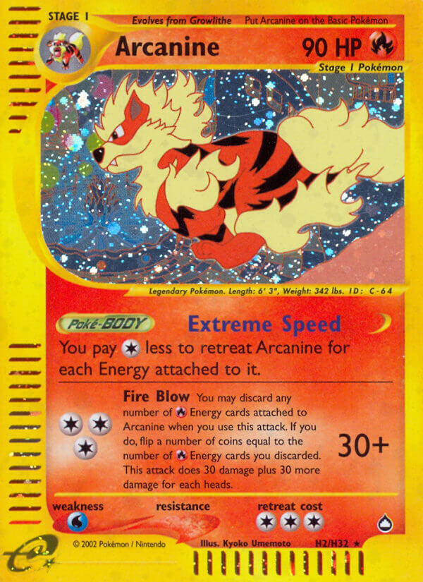 Arcanine (H2/H32) [Aquapolis] | Gear Gaming Bentonville