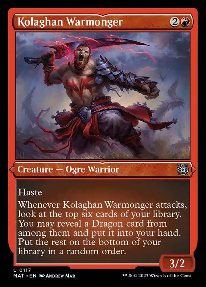 Kolaghan Warmonger (Foil Etched) [March of the Machine: The Aftermath] | Gear Gaming Bentonville