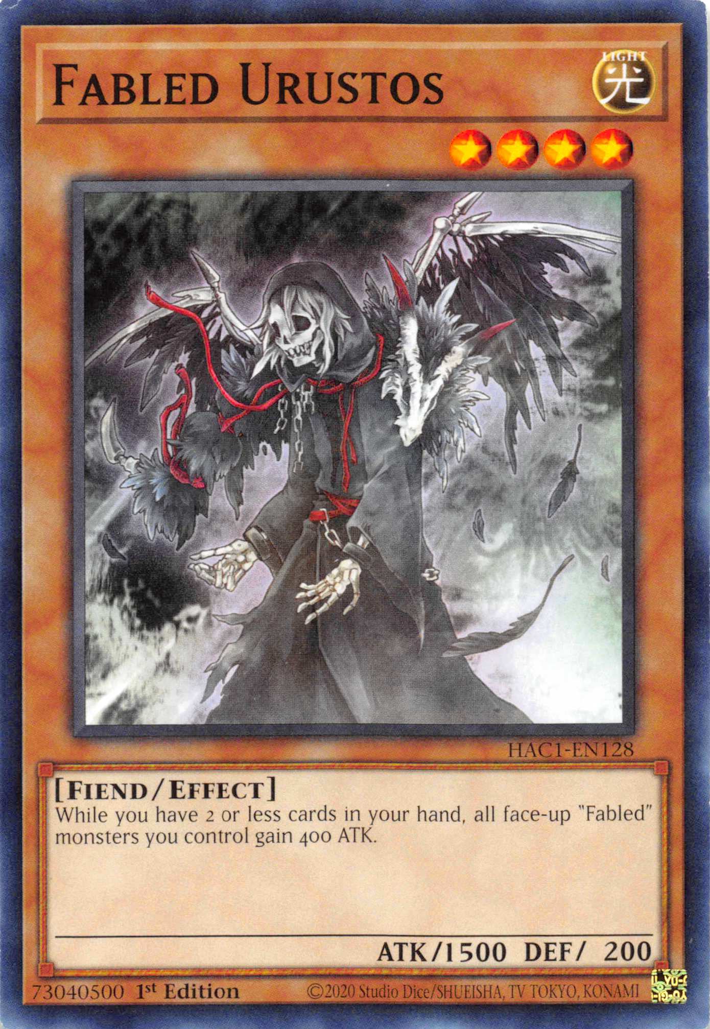 Fabled Urustos (Duel Terminal) [HAC1-EN128] Parallel Rare | Gear Gaming Bentonville